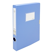 一高 粘扣档案盒 蓝色(75mm)-A4 3寸 (黑色/蓝色)  34A503