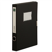 得力 粘扣档案盒 (黑) A4 35mm  5602
