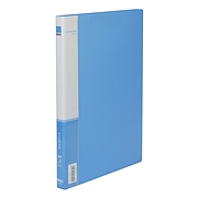 得力 文件夹 (蓝) A4 单强力夹+插袋  5301