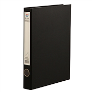 富得快 PVC半包硬皮文件夹 (黑) A4/二孔  HY555