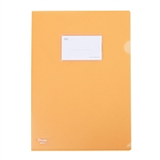 树德 标签式文件套 (橙) 12个/包 A4 带名片袋  A1813