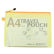 金辉 网纹资料袋旅游袋量贩 (黄色) 10个/包 A4  MT63002黄