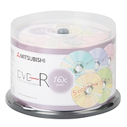 三菱 DVD-R16X刻录盘 彩色樱花50P装  CDHR47C50T16