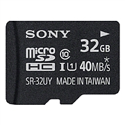 索尼 32G TF(MicroSD)UHS-1高速存储卡 读取速度40MB/S Class10  SR-32UY