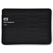 西部数据 My Passport Ultra USB3.0 超便携移动硬盘 (黑) 1TB  WDBZFP0010BBK-PESN