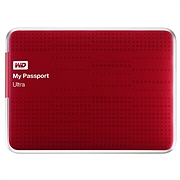 西部数据 My Passport Ultra USB3.0 超便携移动硬盘 (红) 1TB  WDBZFP0010BRD-PESN