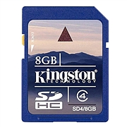 金士顿 SDHC存储卡 (蓝) (Class4) 8G