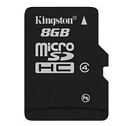 金士顿 MicroSDHC TF存储卡 (黑) (Class4) 8G